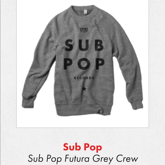 Sub Pop records gray crew sweatshirt - Picture 2 of 2